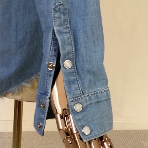 Nili Lotan Light Blue Denim/ Chambray Long Sleeves Small - Picture 7 of 10